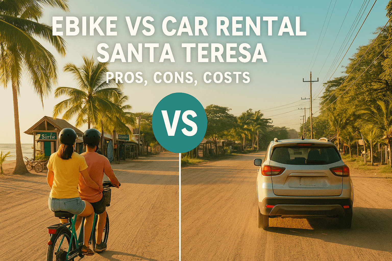 Ebike vs Car Rental Santa Teresa
