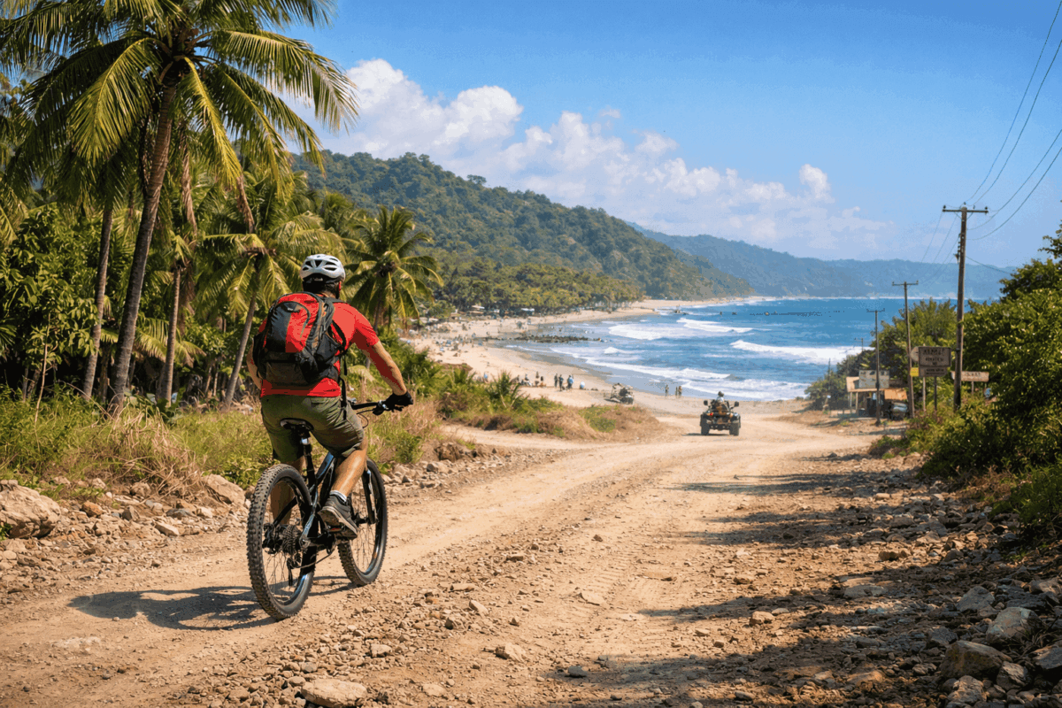 Mountain bike rental Santa Teresa on dirt roads near the beach