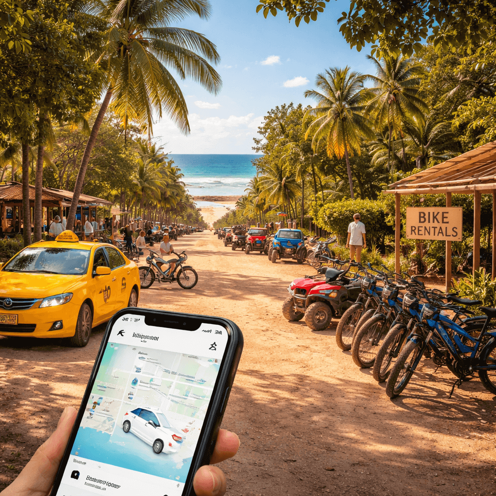 Santa Teresa road and transport options near hotels and restaurants